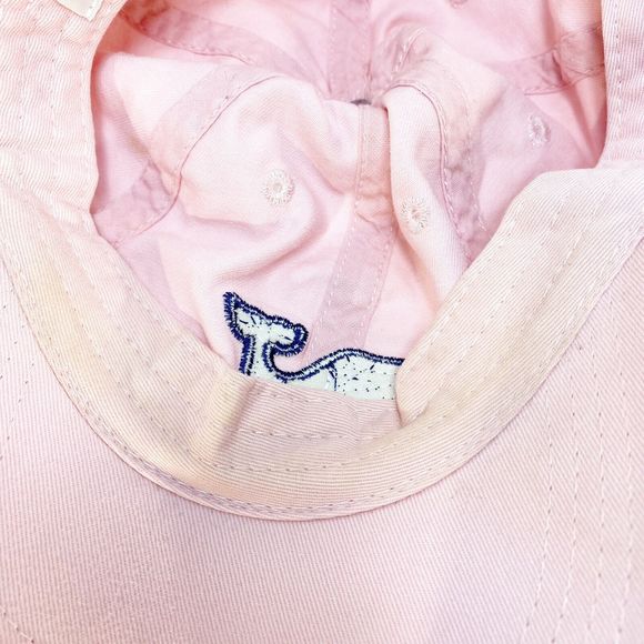 Vineyard Vines Women's Adjustable Baseball Cap Hat Powder Pink with Green Whale - Picture 7 of 8